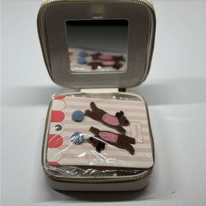 Wiener Dog Earrings & Travel Jewelry Box